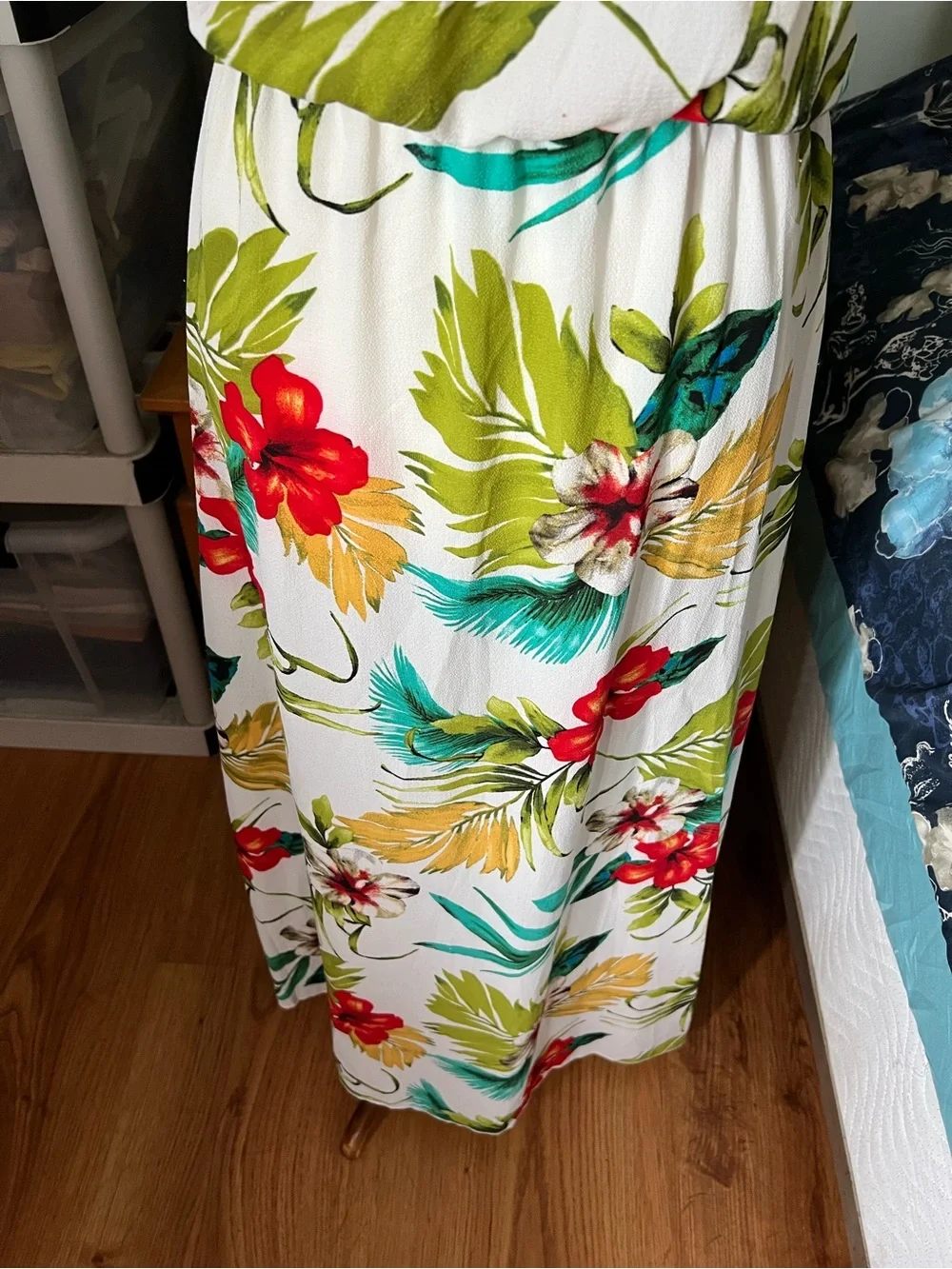 See You Monday Medium Spaghetti Strap Floral Multicolor Wrap Maxi Dress
